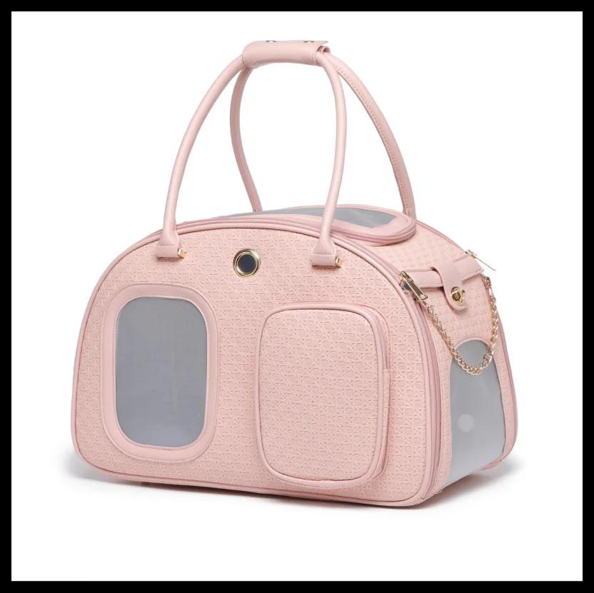 PU Leather Pet Shoulder Bag for Women Fashion Double Pocket Cat Carrier Portable Dog Bag Small Dog Exposed Cat Bag 44cmx23cmx31cm
PU Leather Pet Shoulder Bag for Women Fashion Double Pocket Cat Carrier Portable Dog Bag Small Dog Exposed Cat Bag 44cmx23cmx31cm