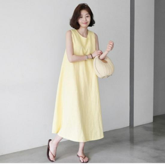 2025 Korean Style Sleeveless Cotton Linen Over-the-Knee Slimming Vest Dress XL жёлтый
2025 Korean Style Sleeveless Cotton Linen Over-the-Knee Slimming Vest Dress XL жёлтый