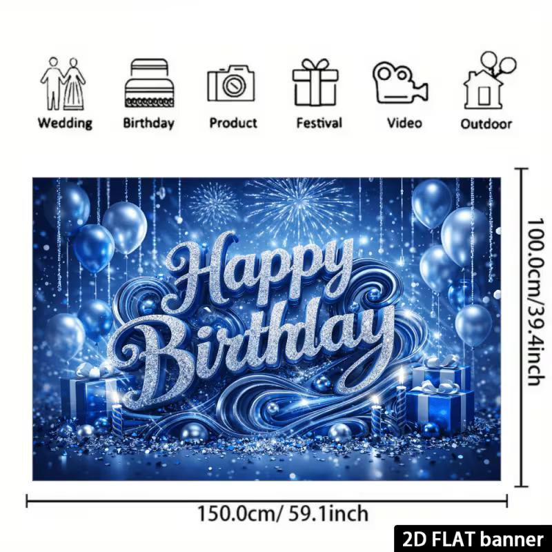 2D Blue Silver Happy Birthday Backdrop Firework Balloon Party Photography Banner 47.2x31.5inch/120*80cm
2D Blue Silver Happy Birthday Backdrop Firework Balloon Party Photography Banner 47.2x31.5inch/120*80cm
