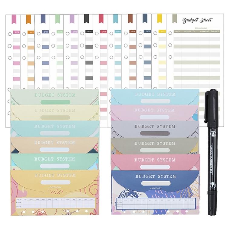 Budget Binder Refills Paper 6 Holes Punched Budget Sheet with Envelope and Double Ended Marker for Budget Folder Planner 1
Budget Binder Refills Paper 6 Holes Punched Budget Sheet with Envelope and Double Ended Marker for Budget Folder Planner 1