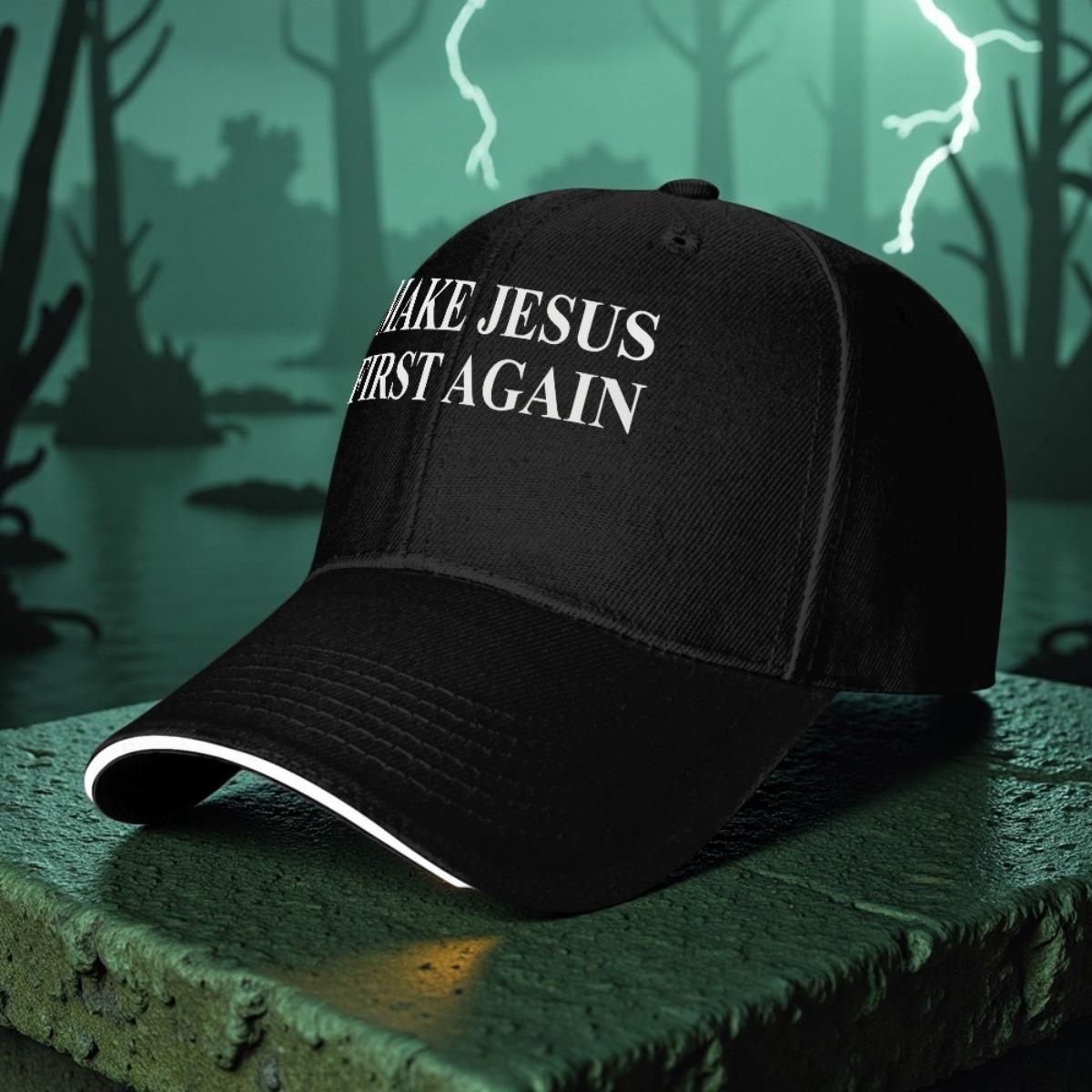 1 Adjustable Polyester Baseball Cap - Make Jesus First Again print, lightweight design, 10 color options, ladies fashion Adjustable
1 Adjustable Polyester Baseball Cap - Make Jesus First Again print, lightweight design, 10 color options, ladies fashion Adjustable
