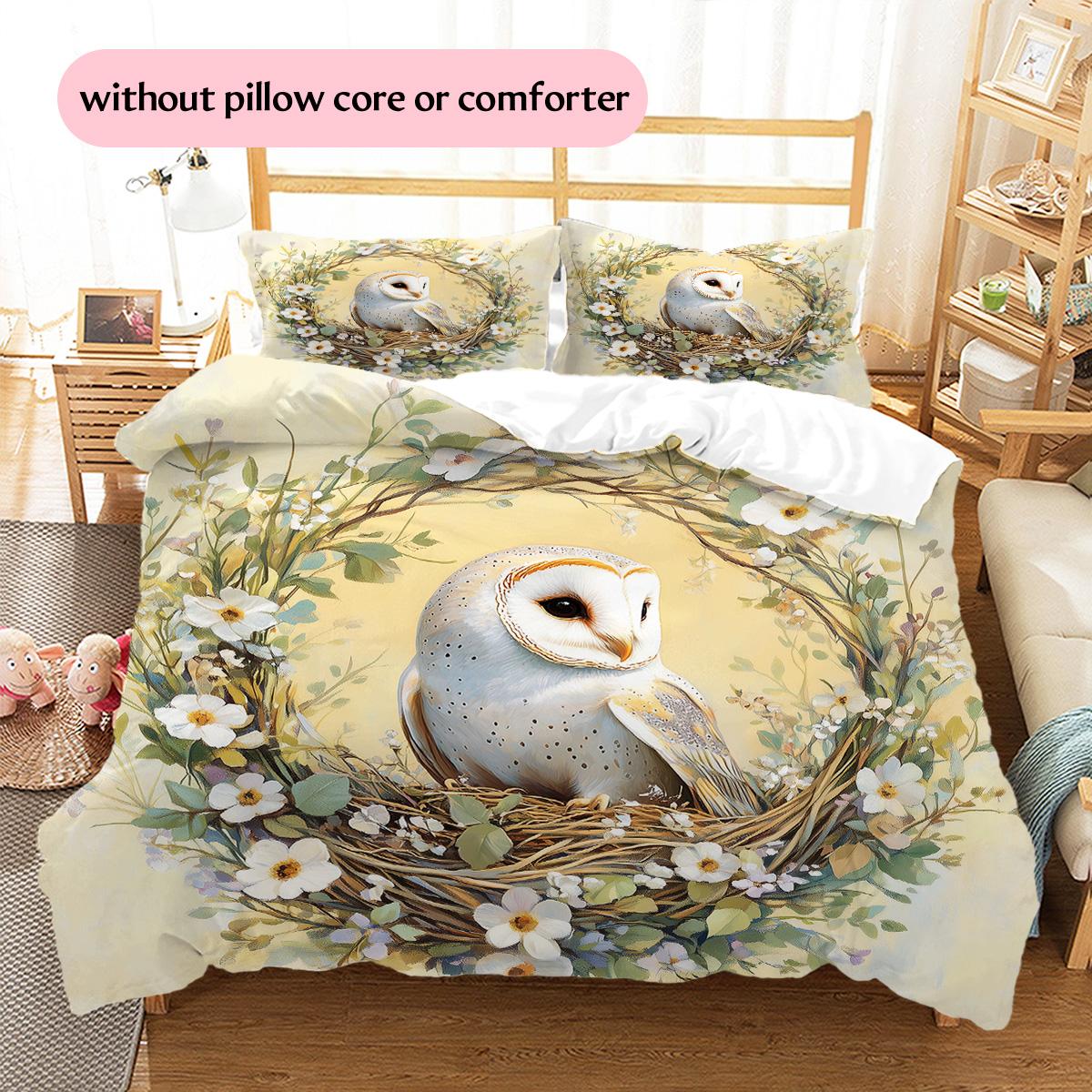 Barn Owl Pattern Bedding Quilt Set Home Decoration Gift (1 * duvet cover + 2 * pillowcase without core) 135x200cm
Barn Owl Pattern Bedding Quilt Set Home Decoration Gift (1 * duvet cover + 2 * pillowcase without core) 135x200cm