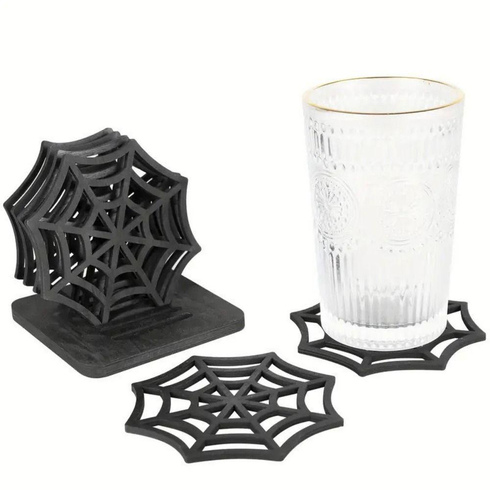 Hollow Out Spider Web Coasters Wood Halloween Drink Coasters Unique Table Cup Mats Party Supplies
Hollow Out Spider Web Coasters Wood Halloween Drink Coasters Unique Table Cup Mats Party Supplies