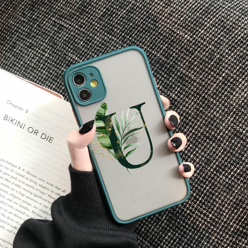 Initial Letter A Z Phone Case For iPhone 12 13 Mini 11 Pro Max Leaves Alphabet Green back Cover For iphone 11 14 promax Shells iphone 12
Initial Letter A Z Phone Case For iPhone 12 13 Mini 11 Pro Max Leaves Alphabet Green back Cover For iphone 11 14 promax Shells iphone 12