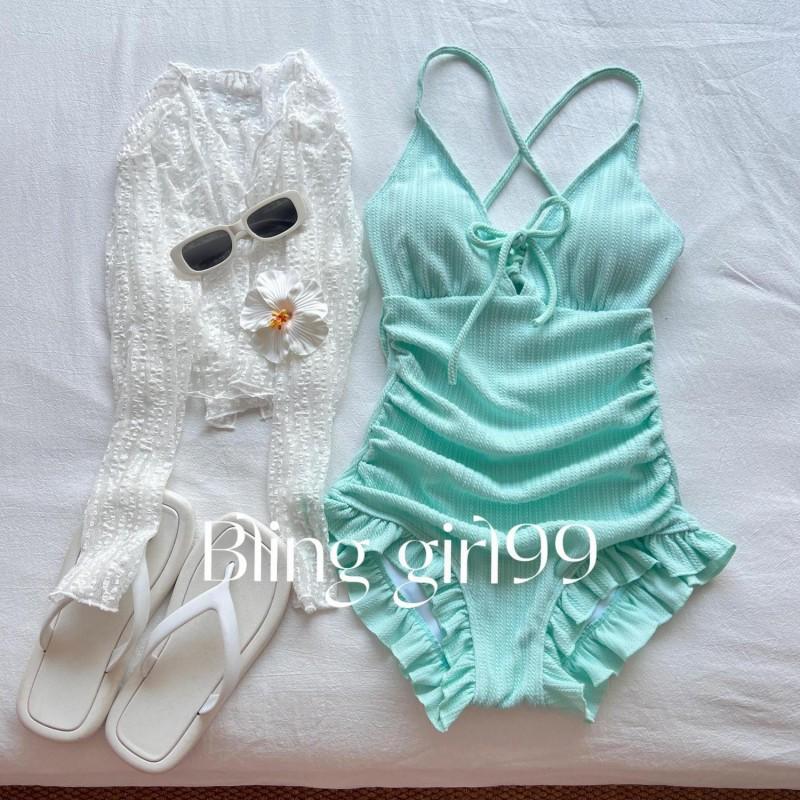 Mint Candy One-piece Swimsuit Women s Belly Cover Slimming Conservative Long-sleeved Lace Blouse Ruffled Ins Style L
Mint Candy One-piece Swimsuit Women s Belly Cover Slimming Conservative Long-sleeved Lace Blouse Ruffled Ins Style L