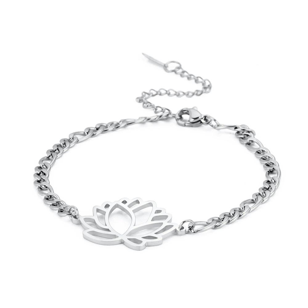 Classic Buddhism Lotus Flower Bracelets Stainless Steel Chain Lucky Yoga Amulet Bracelet Charm Birthday Jewelry Gifts
Classic Buddhism Lotus Flower Bracelets Stainless Steel Chain Lucky Yoga Amulet Bracelet Charm Birthday Jewelry Gifts