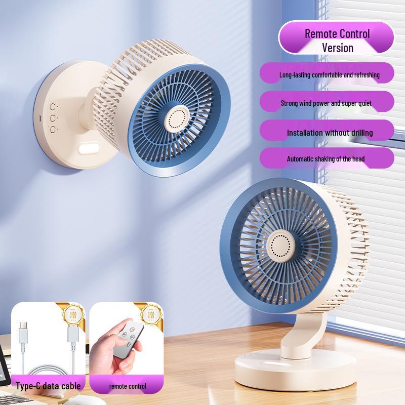 Silent Wall-Mounted & Desktop Electric Fan with Night Light and Strong Air Circulation 17.5 x 25.5 x 16 cm
Silent Wall-Mounted & Desktop Electric Fan with Night Light and Strong Air Circulation 17.5 x 25.5 x 16 cm