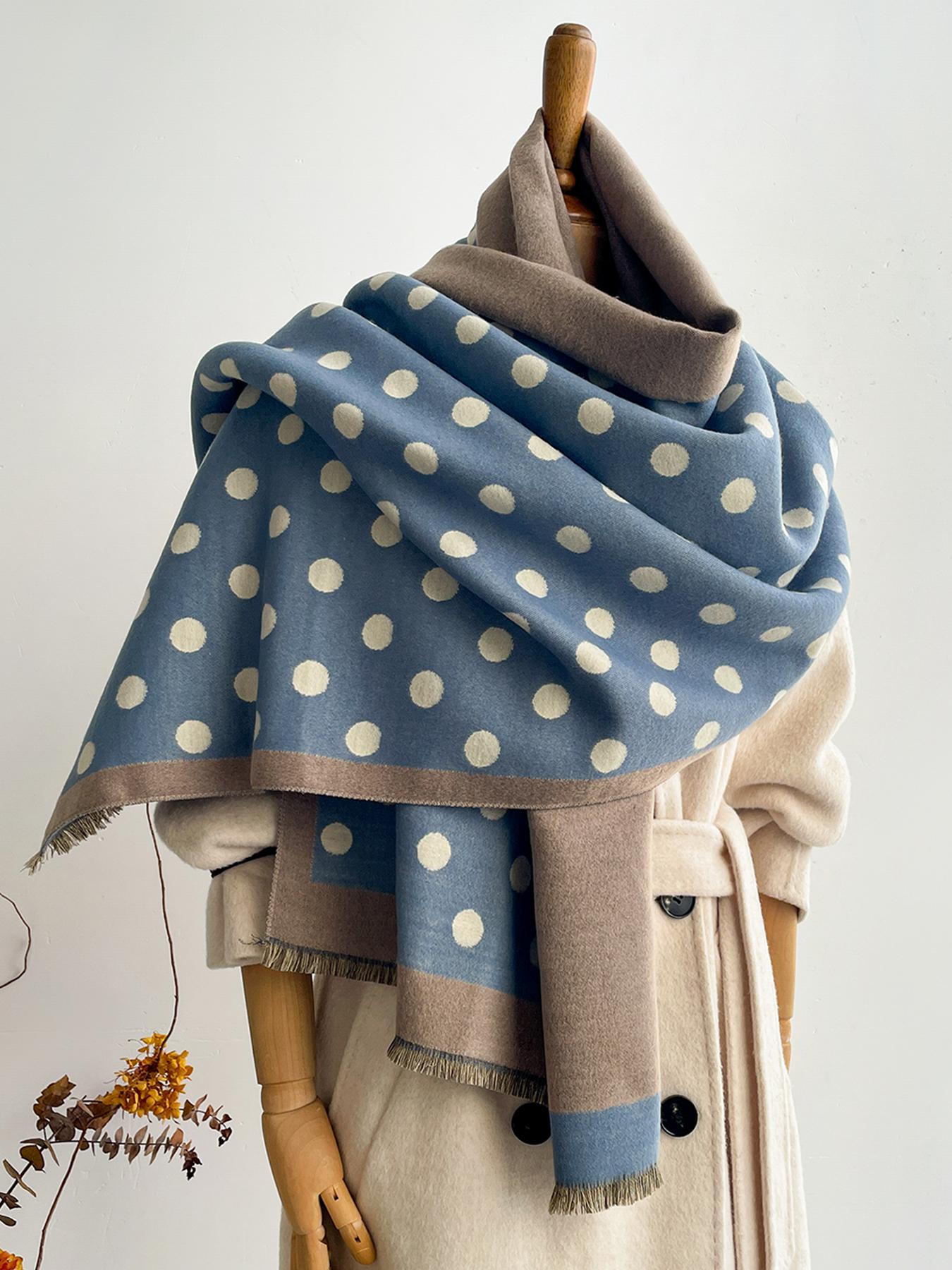 Women S Autumn Winter Faux Cashmere Dot Pattern Ernshawl Warm Jacquard Scarf Versatile Blanket Use Neck Protection Style
Women S Autumn Winter Faux Cashmere Dot Pattern Ernshawl Warm Jacquard Scarf Versatile Blanket Use Neck Protection Style