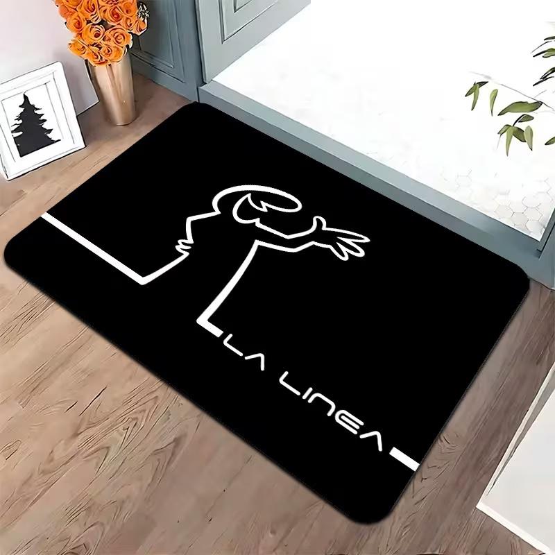 Zerbino natalizio con figura di Babbo Natale nero con contorno bianco e cappello rosso Tappetino moderno per decorazioni festive per l ingresso 40x60cm
Zerbino natalizio con figura di Babbo Natale nero con contorno bianco e cappello rosso Tappetino moderno per decorazioni festive per l ingresso 40x60cm
