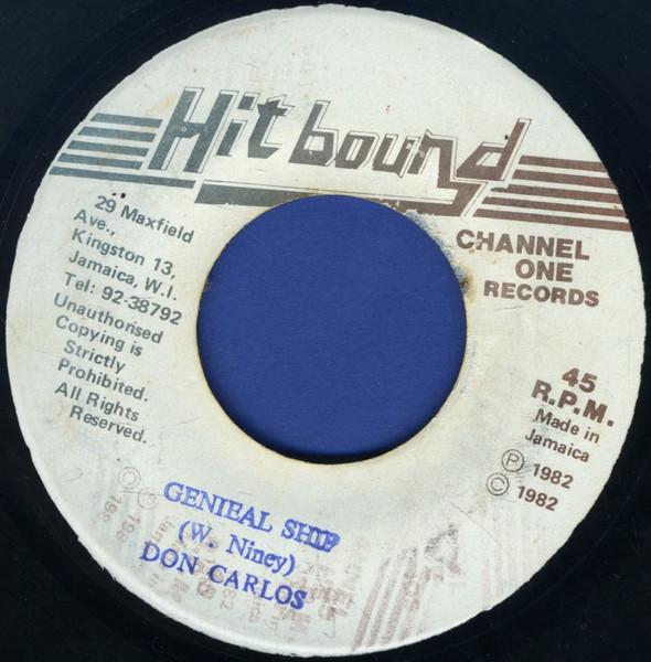 7inch Record DON CARLOS Genieal Ship NONE Hit Bound 1982 Jamaica Reggae Ska Dub Used
7inch Record DON CARLOS Genieal Ship NONE Hit Bound 1982 Jamaica Reggae Ska Dub Used