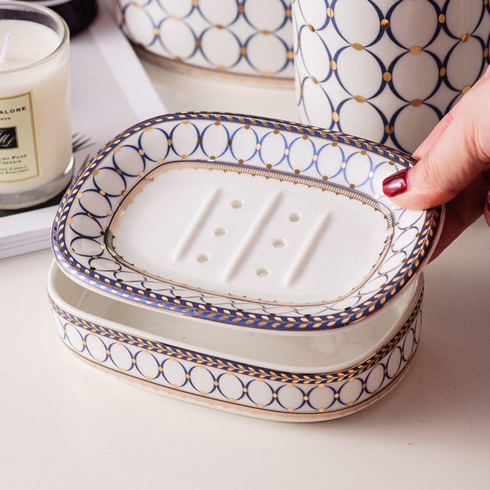 Eco Friendly Ceramic Soap Holder Nordic Style Double-Layer Bar Soap Tray Bathroom Accessories Style 7
Eco Friendly Ceramic Soap Holder Nordic Style Double-Layer Bar Soap Tray Bathroom Accessories Style 7