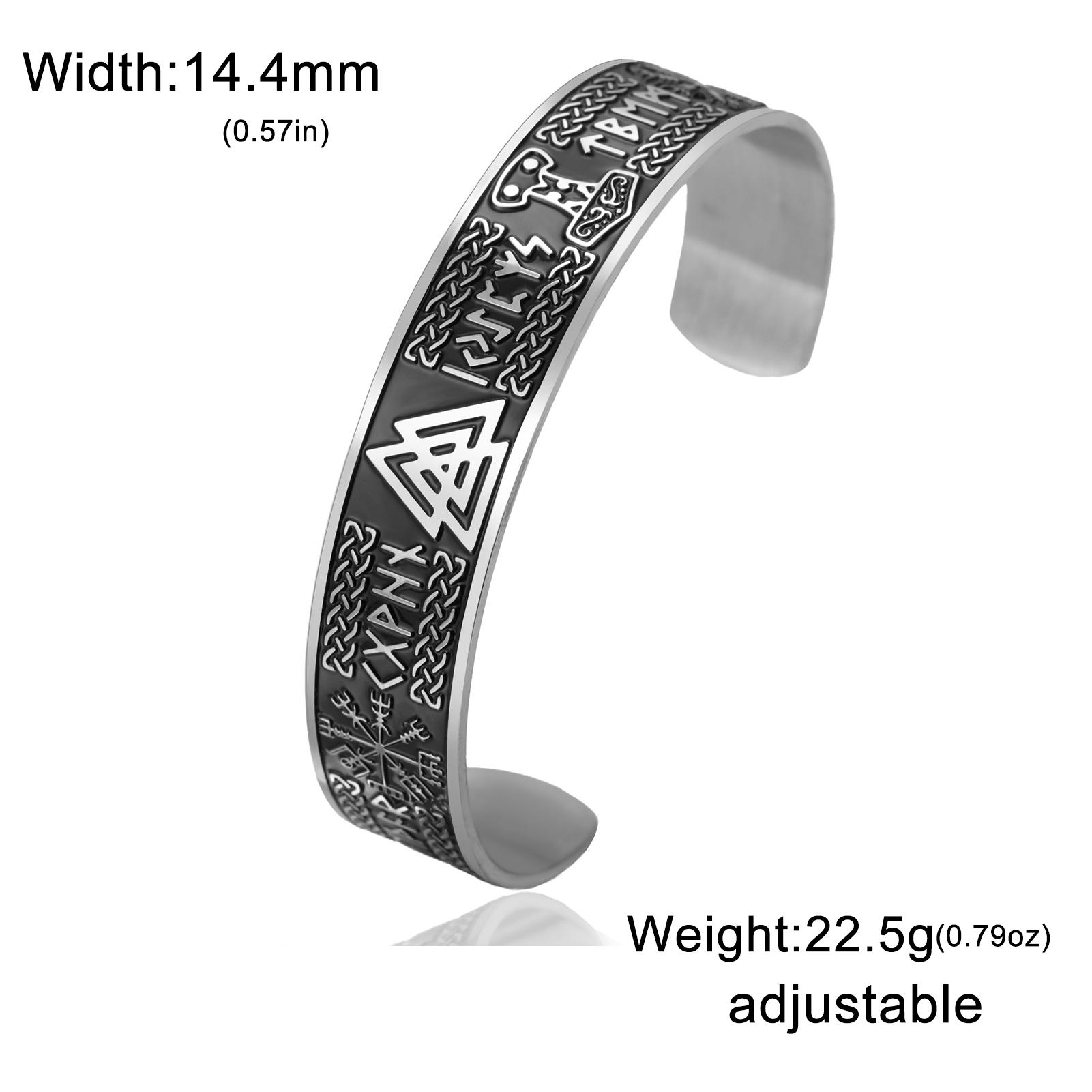 VASSAGO Viking Bracelet for Men with Norse Runes Mjolnir Vegvisir Compass Triskele Valknut Helm of Awe Jewelry
VASSAGO Viking Bracelet for Men with Norse Runes Mjolnir Vegvisir Compass Triskele Valknut Helm of Awe Jewelry
