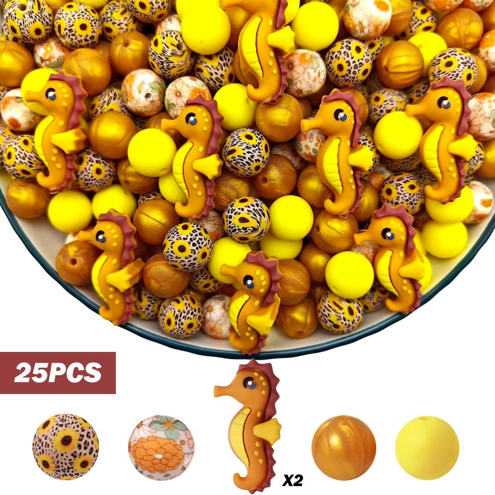 25/56PCS Marine Biological Silicone Bead Set, perfect for DIY handmade crafts such as keychains, necklaces, bracelets, etc
25/56PCS Marine Biological Silicone Bead Set, perfect for DIY handmade crafts such as keychains, necklaces, bracelets, etc