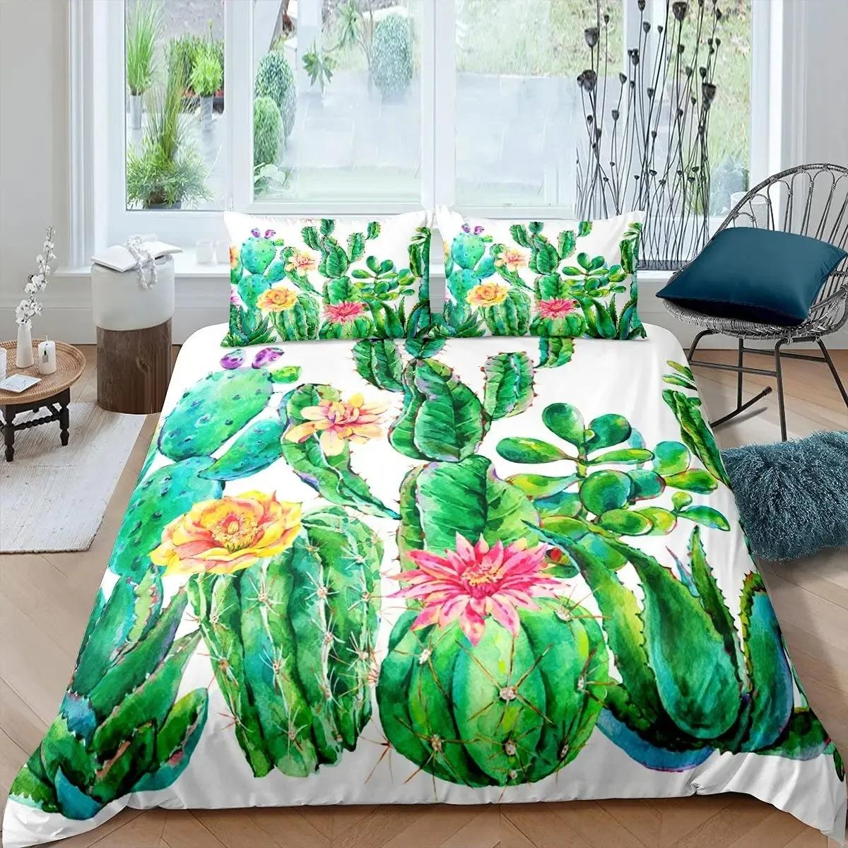 Bright Cactus Duvet Cover Set Full Queen for Girls Boys Green Plants Succulents Bedding Set Nature Art Soft Chic Comforter Cover 70x133cm
Bright Cactus Duvet Cover Set Full Queen for Girls Boys Green Plants Succulents Bedding Set Nature Art Soft Chic Comforter Cover 70x133cm