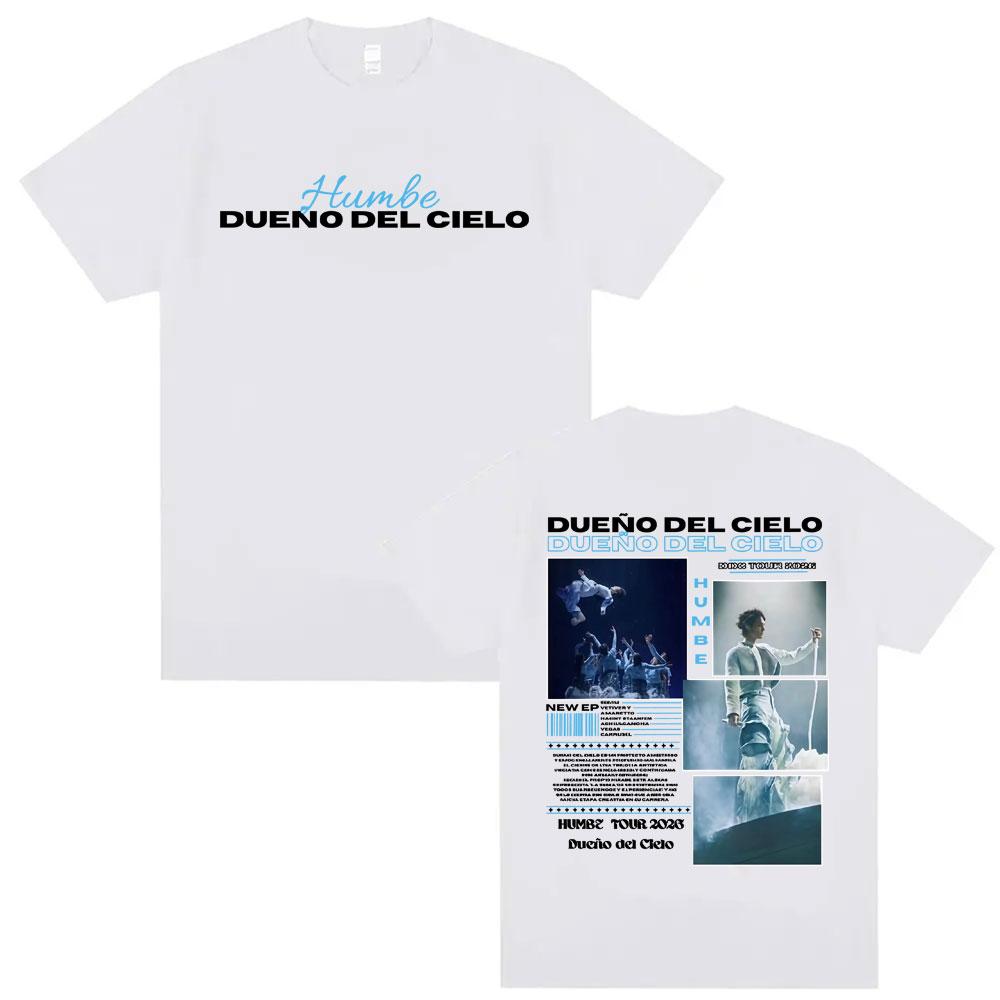 Singer Humbe Dueno Del Cielo Tour 2026 Album T Shirt Unisex Women Fashion Retro Short Sleeve Summer Oversized T-shirt 3XL
Singer Humbe Dueno Del Cielo Tour 2026 Album T Shirt Unisex Women Fashion Retro Short Sleeve Summer Oversized T-shirt 3XL