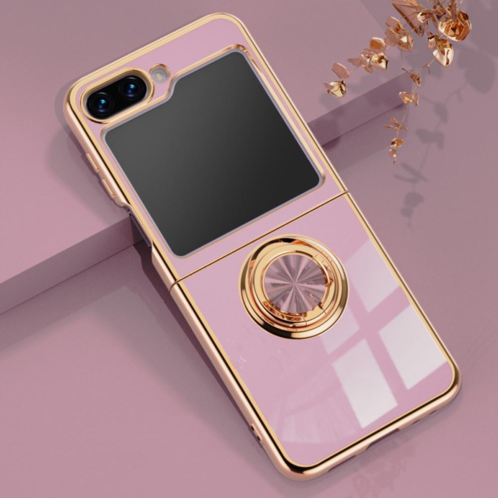 For Samsung Galaxy Z Flip5 5G Case Precise Cutouts 6D Electroplating TPU Phone Cover with Ring Holder Pink
For Samsung Galaxy Z Flip5 5G Case Precise Cutouts 6D Electroplating TPU Phone Cover with Ring Holder Pink