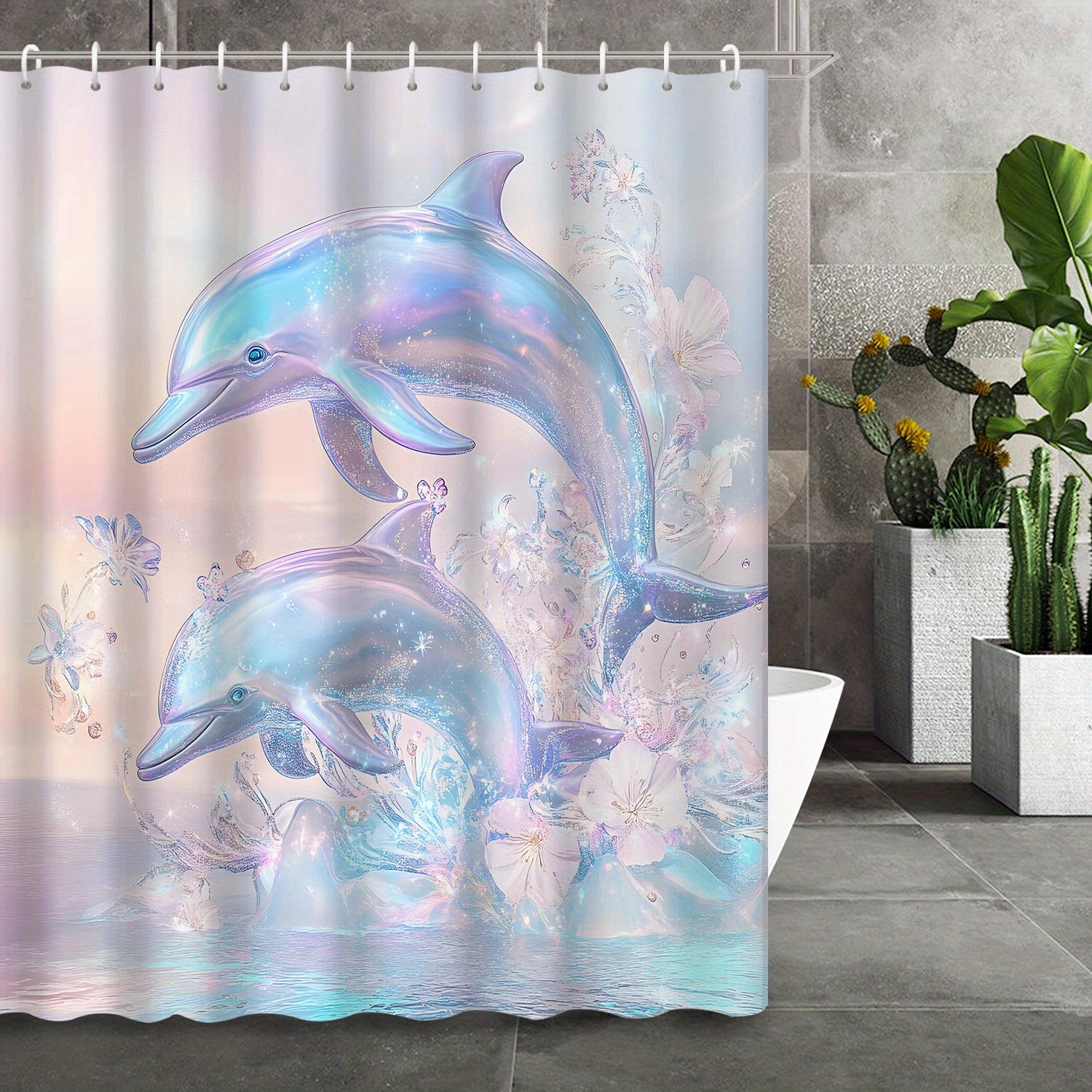 Creative Handmade Dolphin Craft Ornament Shower Curtain With 12 Hooks – Bathroom Partition & Decorative Accessories W60H190(CM)-1 Pcs
Creative Handmade Dolphin Craft Ornament Shower Curtain With 12 Hooks – Bathroom Partition & Decorative Accessories W60H190(CM)-1 Pcs