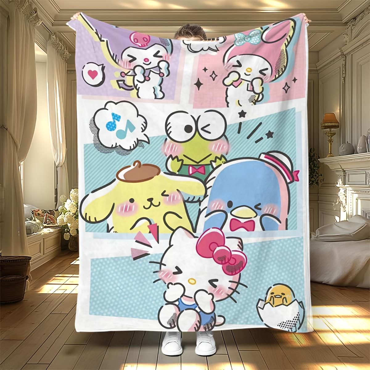 Мягкое и уютное плед-одеяло с принтом персонажей Sanrio для дивана, кровати, кемпинга, путешествий. Идеальный подарок на фестиваль, день рождения для детей 74x94cm(29x37in)
Мягкое и уютное плед-одеяло с принтом персонажей Sanrio для дивана, кровати, кемпинга, путешествий. Идеальный подарок на фестиваль, день рождения для детей 74x94cm(29x37in)