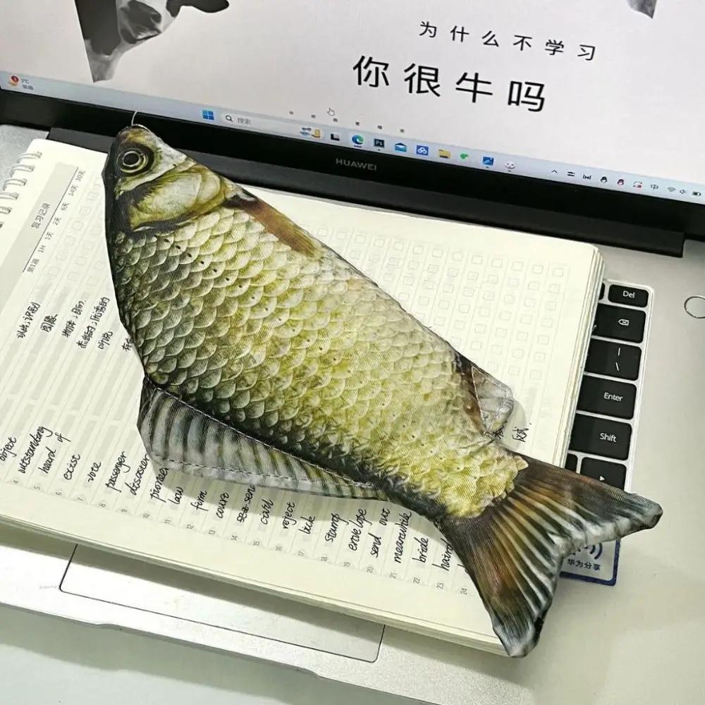 Cartoon Large Capacity Pen Bag Simulated Crucian Carp Multifunctional Pencil Case Stationery Organizer Student
Cartoon Large Capacity Pen Bag Simulated Crucian Carp Multifunctional Pencil Case Stationery Organizer Student