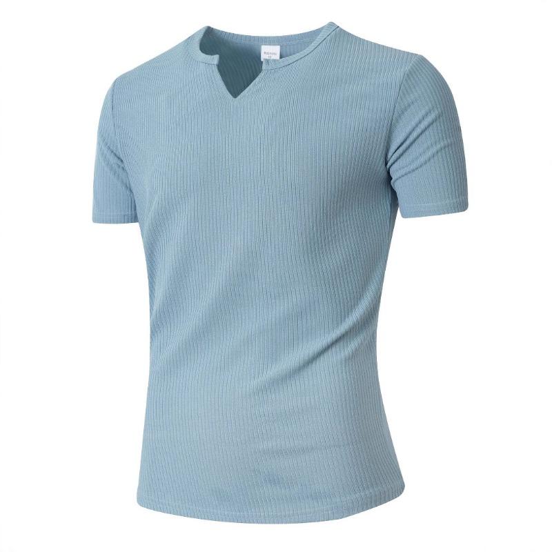 Men s Slim Fit V Neck Ribbed T-shirt Short Sleeve Solid Color Stretch Casual Workout Top S синій
Men s Slim Fit V Neck Ribbed T-shirt Short Sleeve Solid Color Stretch Casual Workout Top S синій