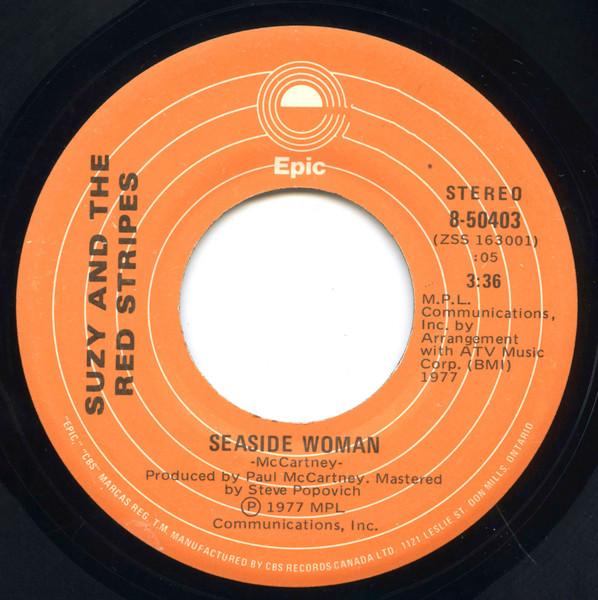 7inch Record SUZY THE RED STRIPES Seaside Woman 850403 Epic 1977 Canada Pop Used
7inch Record SUZY THE RED STRIPES Seaside Woman 850403 Epic 1977 Canada Pop Used