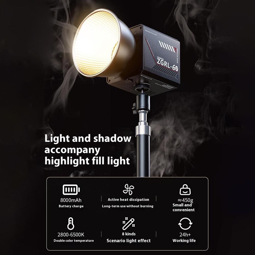 ZGRL60 Handheld LED Video Light High Power Fill Light Professional Photography Video Shooting Stage Light Type A
ZGRL60 Handheld LED Video Light High Power Fill Light Professional Photography Video Shooting Stage Light Type A