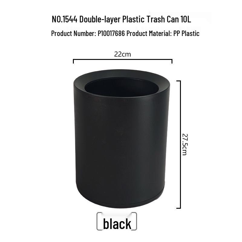 Double-Layer Plastic Trash Bin: Bathroom & Kitchen Waste Basket 27.5*22 cm
Double-Layer Plastic Trash Bin: Bathroom & Kitchen Waste Basket 27.5*22 cm