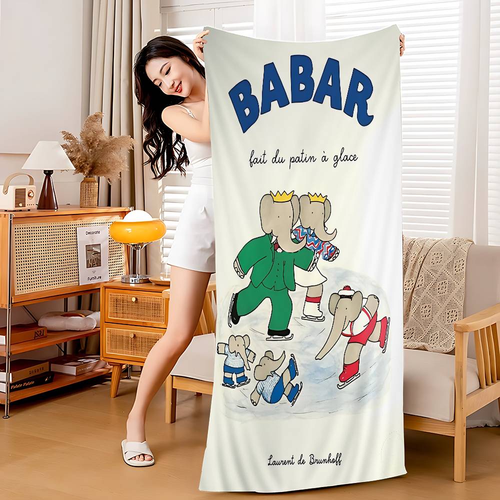Cartoon Elephant B-Babar Microfiber Blanket Quick Drying Beach Towels Oversized Printing Super Absorbent Pool Towel Blanket W30*H60(CM)
Cartoon Elephant B-Babar Microfiber Blanket Quick Drying Beach Towels Oversized Printing Super Absorbent Pool Towel Blanket W30*H60(CM)