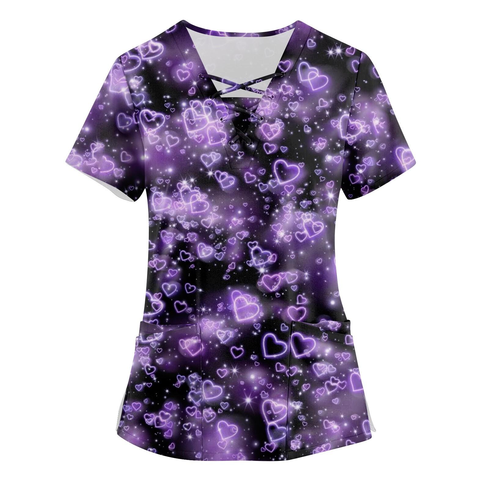 Жіночі топи з хрестовим V-подібним вирізом і принтом до Дня Святого Валентина, з короткими рукавами, веселі футболки, робочий одяг, футболки з кишенями XXL фіолетовий
Жіночі топи з хрестовим V-подібним вирізом і принтом до Дня Святого Валентина, з короткими рукавами, веселі футболки, робочий одяг, футболки з кишенями XXL фіолетовий