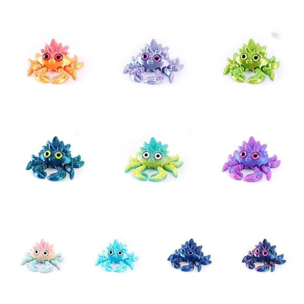 PLA Crystal Crab Action Figurine Multicolor Articulated Animal Figurine Desktop Decoration 10
PLA Crystal Crab Action Figurine Multicolor Articulated Animal Figurine Desktop Decoration 10