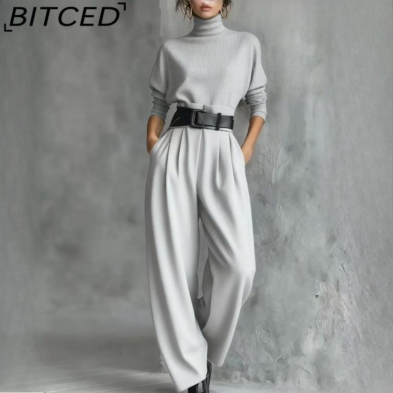 BITCED Autumn/Winter Drapey Premium Ice Silk High-Waisted Pants Suit XXXL світло-сірого кольору
BITCED Autumn/Winter Drapey Premium Ice Silk High-Waisted Pants Suit XXXL світло-сірого кольору