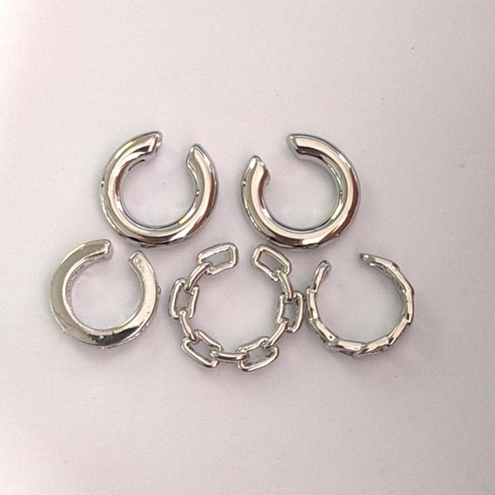 4 Pcs Fashion C Shape Ear Cuff Earrings No Piercing Accessories Goth Smooth Metal Thick Cartilage Clip Earrings Women Zircon
4 Pcs Fashion C Shape Ear Cuff Earrings No Piercing Accessories Goth Smooth Metal Thick Cartilage Clip Earrings Women Zircon