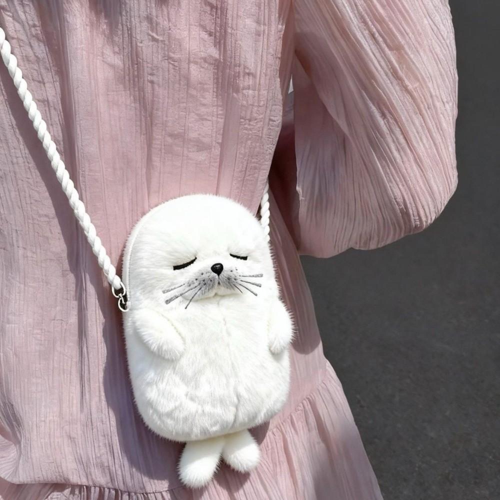 Creative Cute Seal Shoulder Pouch Adorable Adjustable Straps Cartoon Seal Handbag PP Cotton Lightweight Crossbody Bag Daily
Creative Cute Seal Shoulder Pouch Adorable Adjustable Straps Cartoon Seal Handbag PP Cotton Lightweight Crossbody Bag Daily