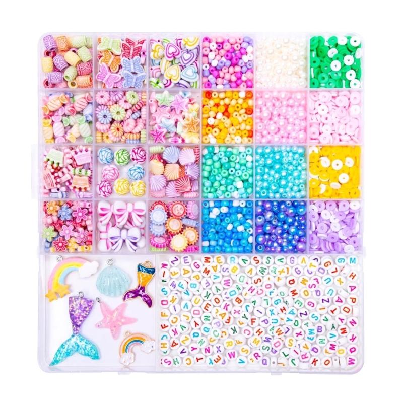 DIY Craft Beads Set For Children To Make Friendship Bracelets Educational Toy Ages 3+ With Storage Bag 1
DIY Craft Beads Set For Children To Make Friendship Bracelets Educational Toy Ages 3+ With Storage Bag 1
