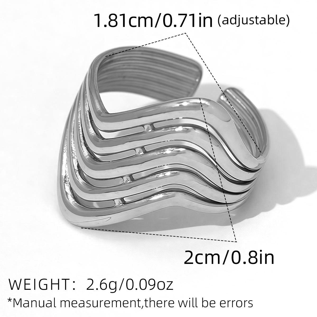 Stainless Steel Wave Line Rings for Women Men Creative Gold Color Adjustable Opening Rings Female Statement Zircon Gifts resizable
Stainless Steel Wave Line Rings for Women Men Creative Gold Color Adjustable Opening Rings Female Statement Zircon Gifts resizable