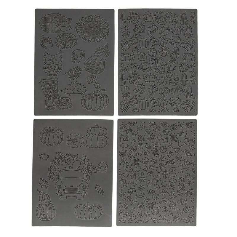 4 Pcs Pumpkins Embossings Mats Leaves Fondant Molds Fondant Impressions Mats Molds for Cake Chocolate Decorating 1
4 Pcs Pumpkins Embossings Mats Leaves Fondant Molds Fondant Impressions Mats Molds for Cake Chocolate Decorating 1