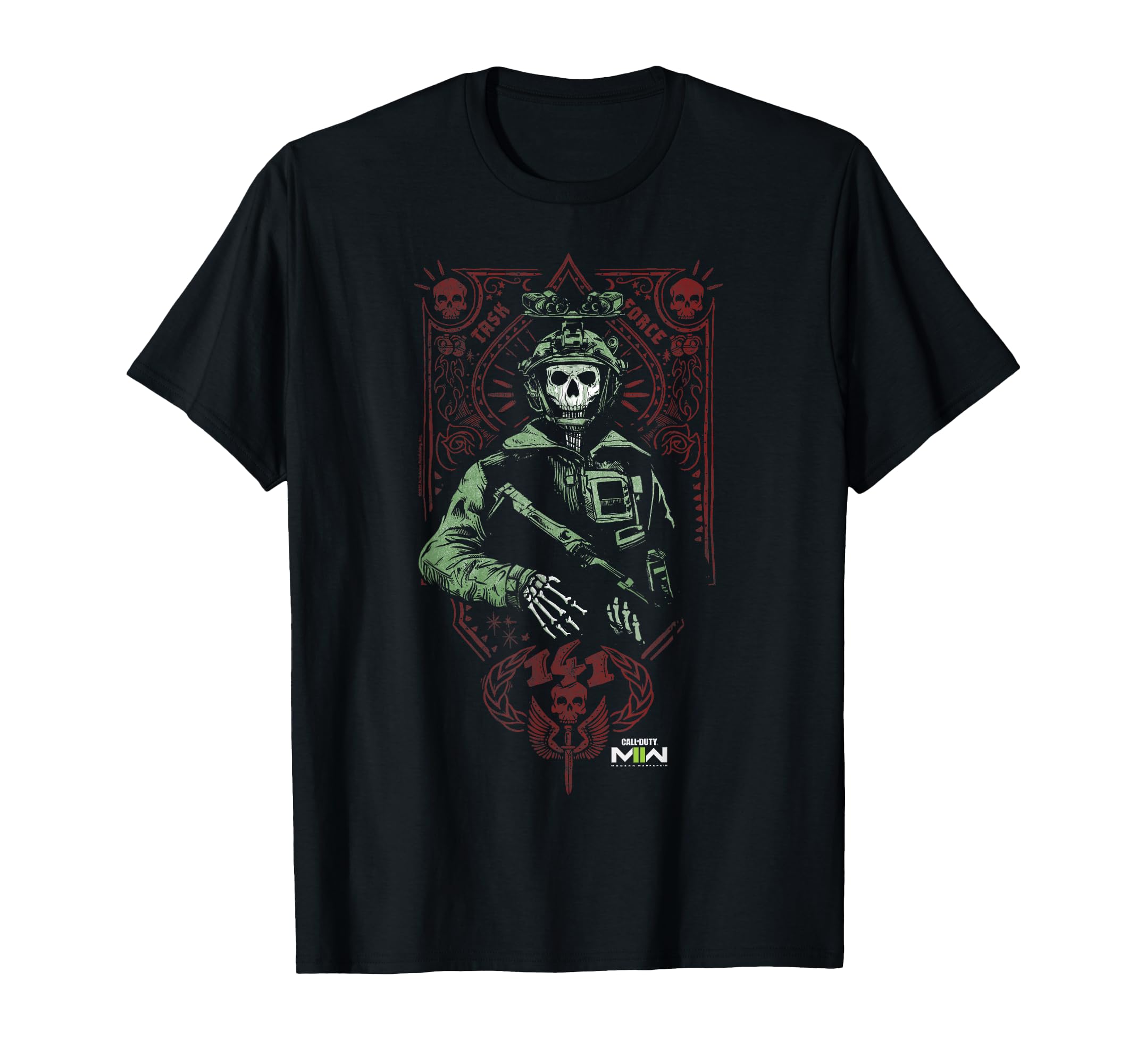 Call of Duty: Modern Warfare 2 Ghost Playing Card Portrait T-Shirt
Call of Duty: Modern Warfare 2 Ghost Playing Card Portrait T-Shirt