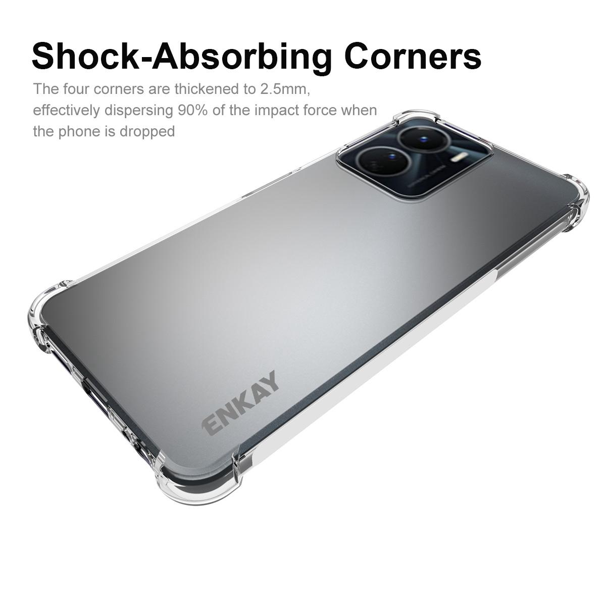 ENKAY HAT PRINCE For vivo Y16 4G Transparent Anti-drop Phone Case Thickened Corners Anti-slip Strip Edge TPU Back Cover A
ENKAY HAT PRINCE For vivo Y16 4G Transparent Anti-drop Phone Case Thickened Corners Anti-slip Strip Edge TPU Back Cover A