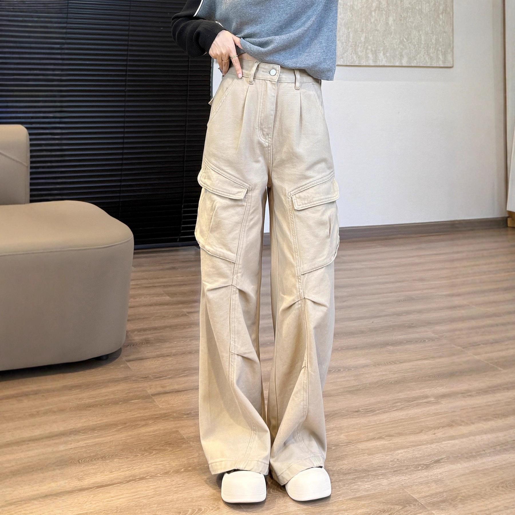 Chic Miu-Style Wide-Leg Workwear Denim Pants - Functional, Celebrity-Inspired, with Pockets and Three-Dimensional Cut XL хакі
Chic Miu-Style Wide-Leg Workwear Denim Pants - Functional, Celebrity-Inspired, with Pockets and Three-Dimensional Cut XL хакі