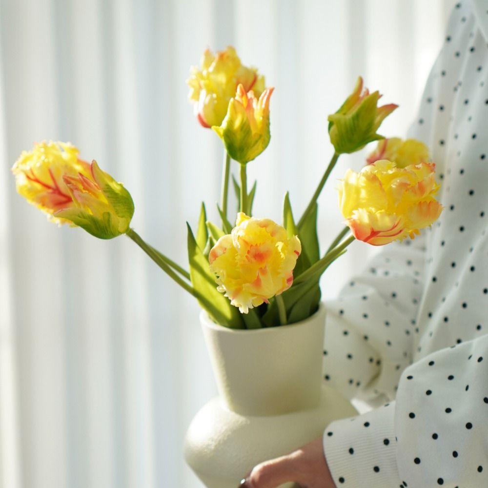 5pcs Luxury Artificial Parrot Tulip Flowers Real Touch Fake Flowers Home Living Room Decor рожевий червоний колір
5pcs Luxury Artificial Parrot Tulip Flowers Real Touch Fake Flowers Home Living Room Decor рожевий червоний колір