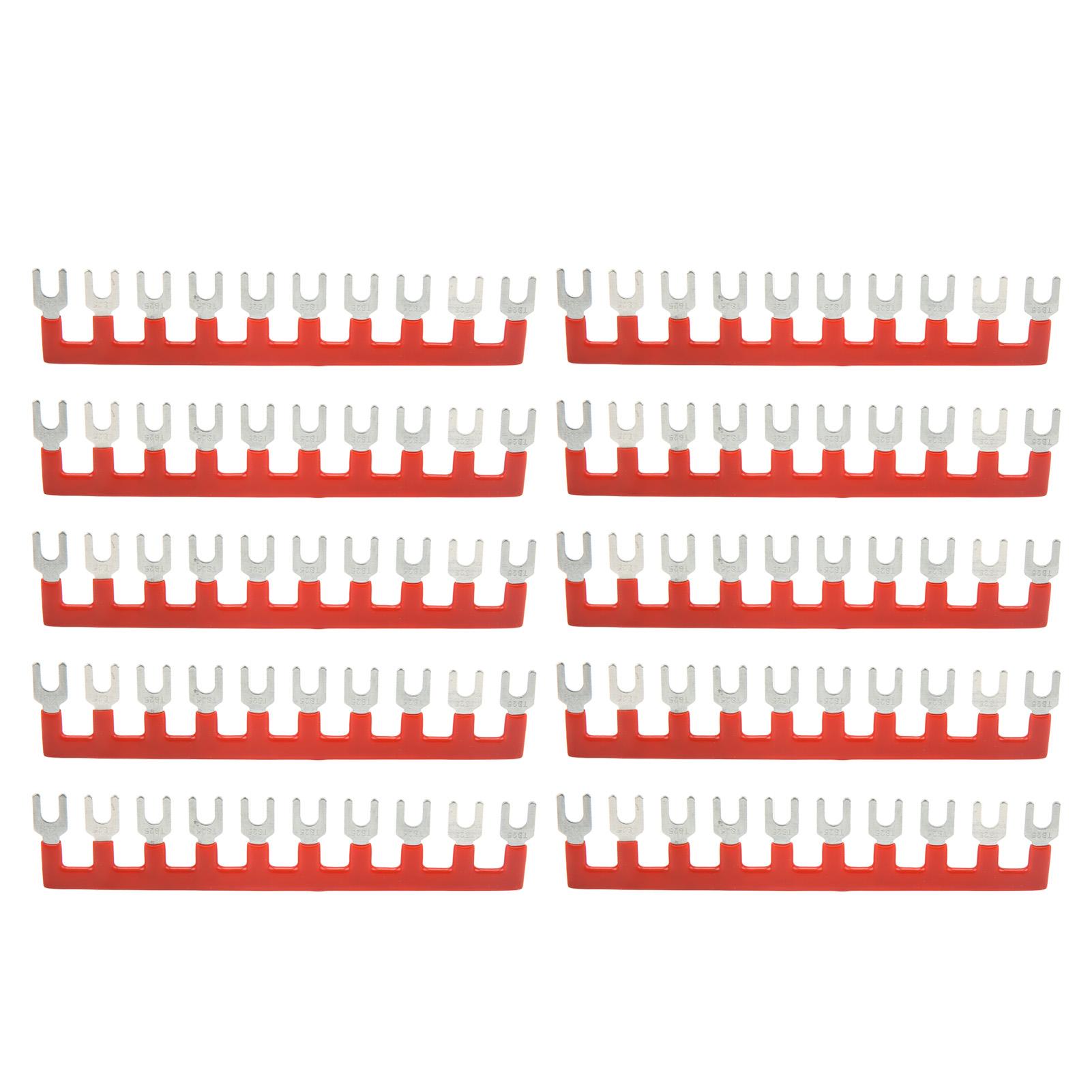 10pcs Barrier Fork Type Stripe 400V 25A PVC Sheath Copper Material TB Jumper Block Terminal Strips
10pcs Barrier Fork Type Stripe 400V 25A PVC Sheath Copper Material TB Jumper Block Terminal Strips