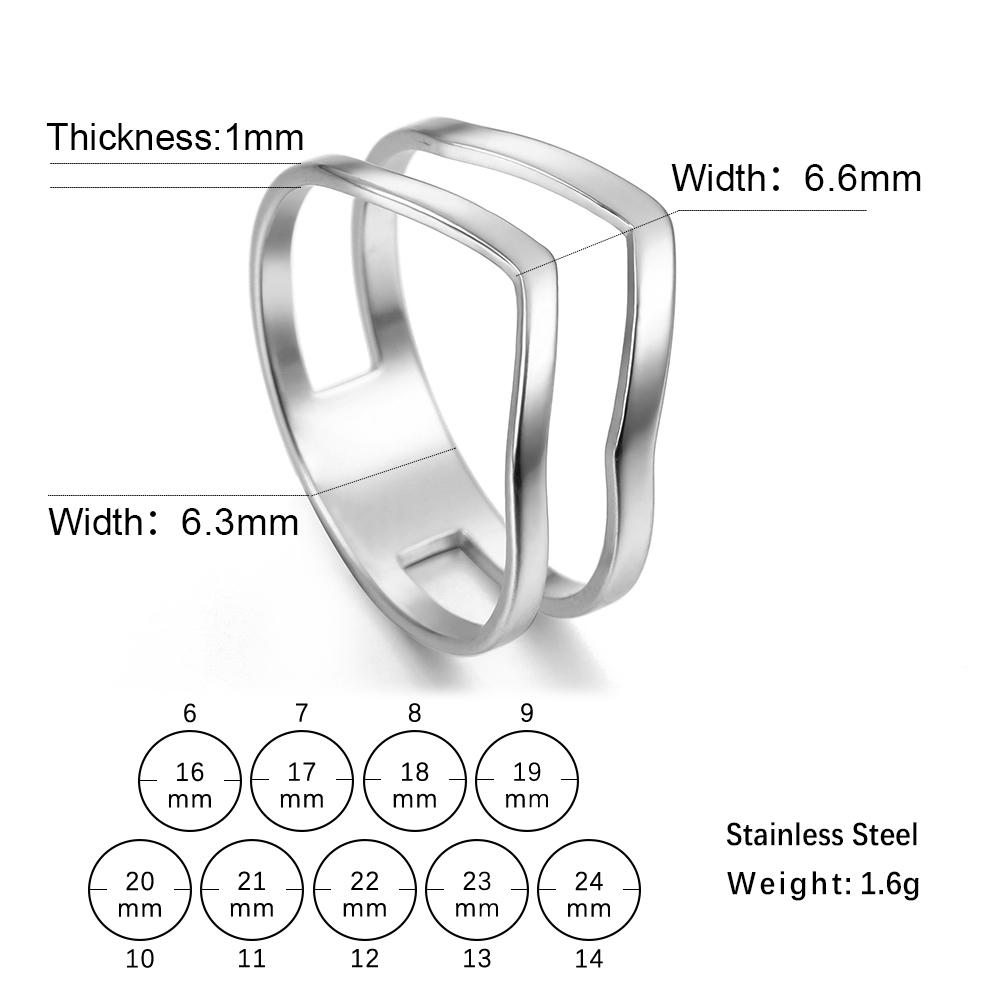 Teamer Simple Geometrical Wave Ring For Women Girls Stainless Steel Rings Jewelry Birthday Mother s Day Gifts 2026 wholesale 6
Teamer Simple Geometrical Wave Ring For Women Girls Stainless Steel Rings Jewelry Birthday Mother s Day Gifts 2026 wholesale 6