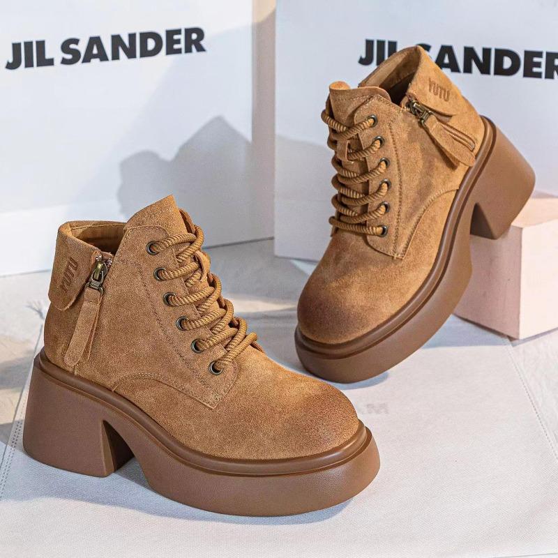 Retro Martin boots women s new spring and autumn thick-soled round-headed short boots lace-up casual heightening soft-soled boots 40 темно-коричневого
Retro Martin boots women s new spring and autumn thick-soled round-headed short boots lace-up casual heightening soft-soled boots 40 темно-коричневого