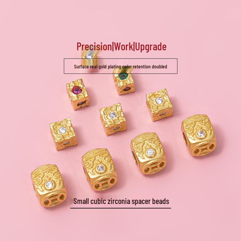 Gold-Plated S925 Sterling Silver Diamond Square Pendant with Color Gemstone Beads for DIY Jewelry & Bracelets Model One
Gold-Plated S925 Sterling Silver Diamond Square Pendant with Color Gemstone Beads for DIY Jewelry & Bracelets Model One