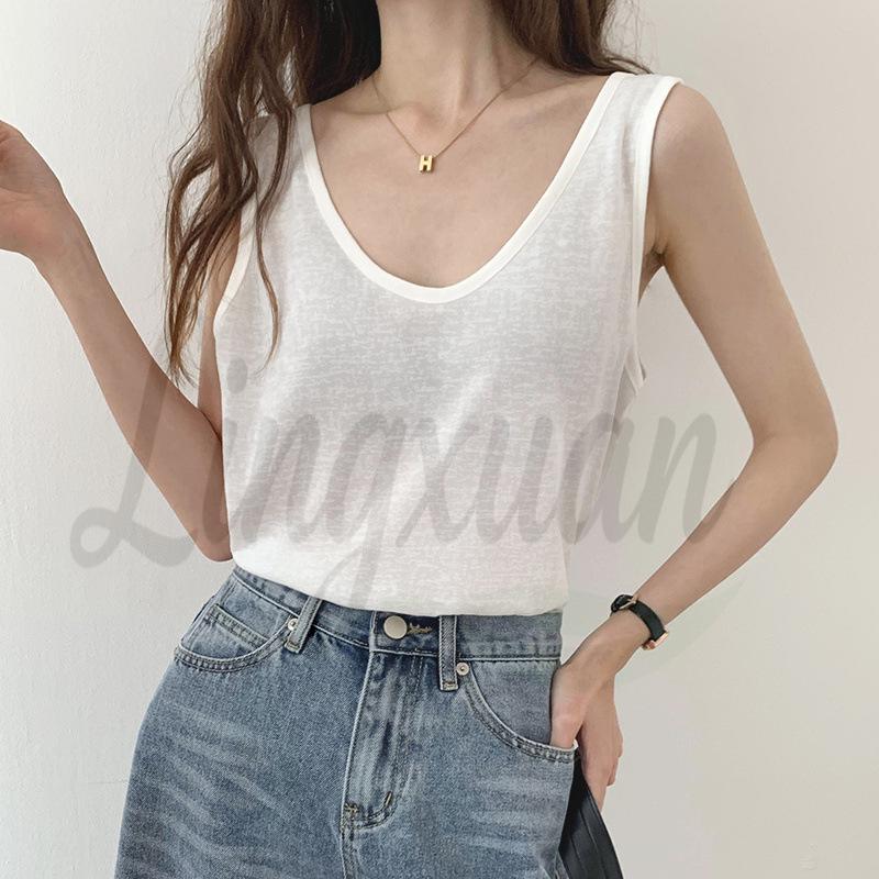 2026 Summer Women s Loose U-Neck French Style Sleeveless Top Large білий
2026 Summer Women s Loose U-Neck French Style Sleeveless Top Large білий