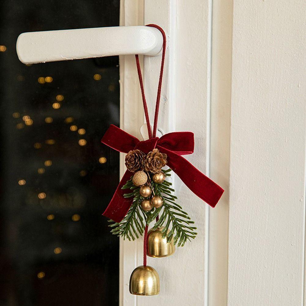 Wreath Christmas Velvet Bow Bell Red Pine Cone Bell Pendant Christmas Tree Decorations Style 3
Wreath Christmas Velvet Bow Bell Red Pine Cone Bell Pendant Christmas Tree Decorations Style 3