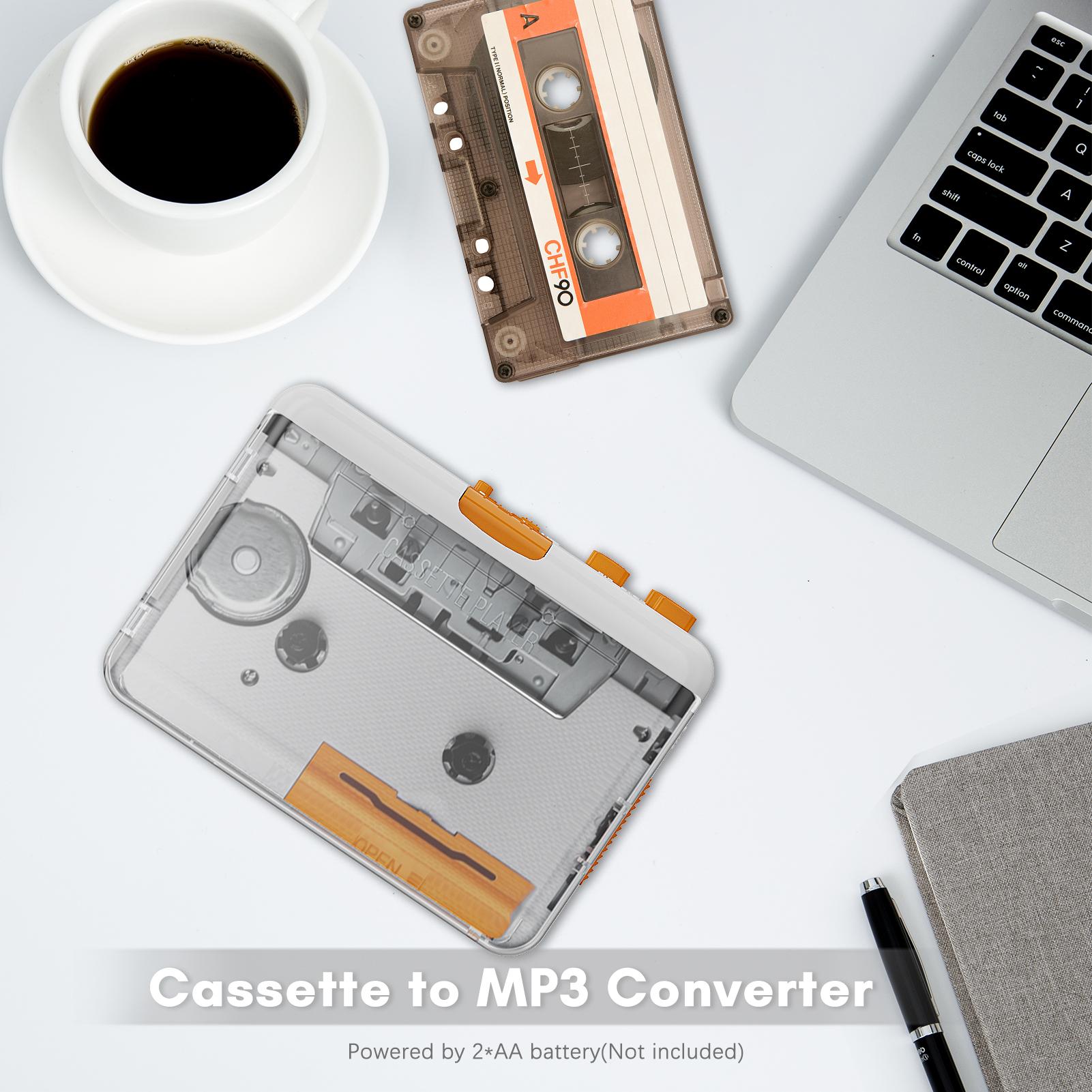 Portable Tape Player USB Cassettes Recorder Cassette to MP3 Celsius CD Converter via USB Compatible with Laptops and Computers with 3.5mm Hea
Portable Tape Player USB Cassettes Recorder Cassette to MP3 Celsius CD Converter via USB Compatible with Laptops and Computers with 3.5mm Hea