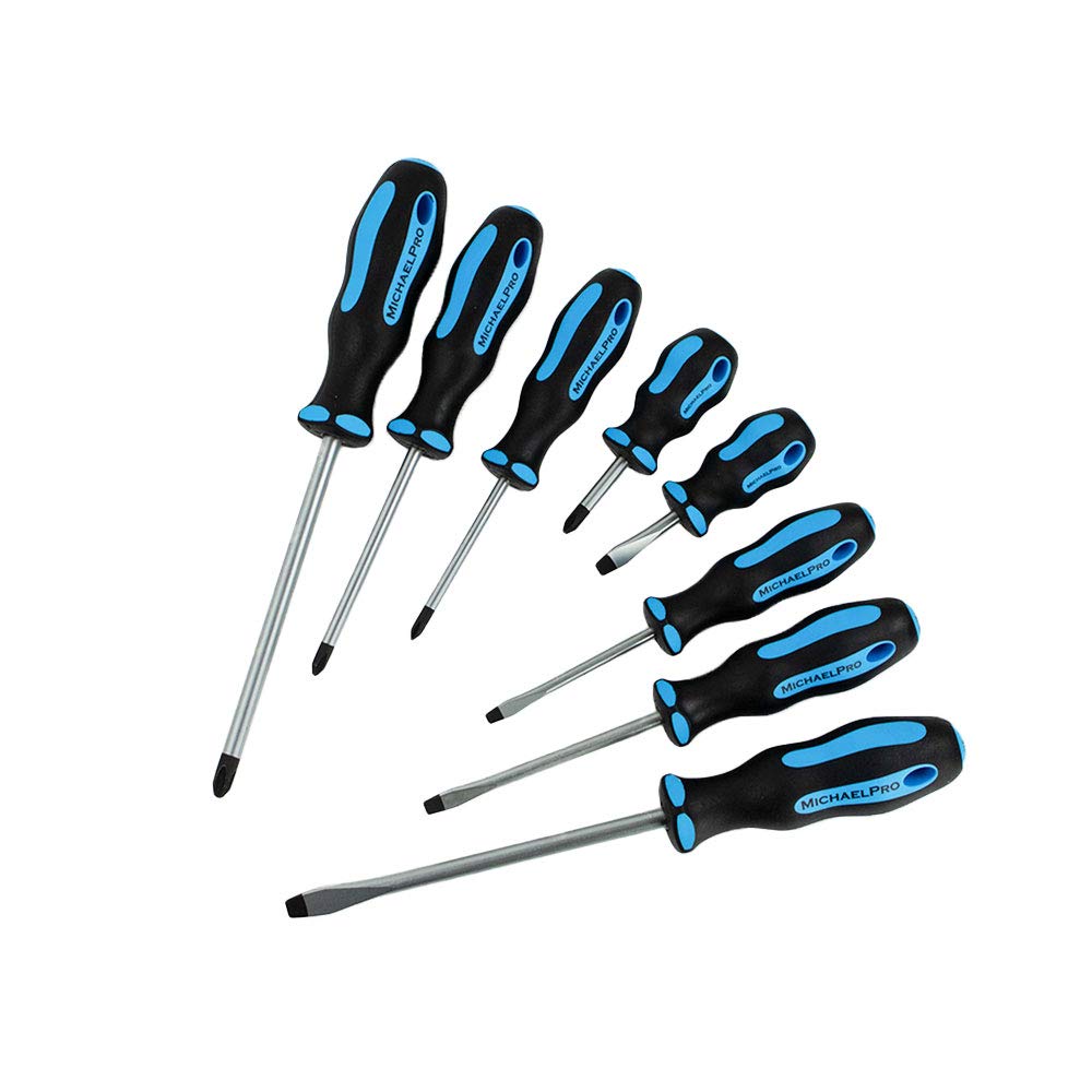 MichaelPro Screwdriver Set Magnetic Tip Phillips Screwdriver Flat Head Screwdriver with Small Screwdriver Electrician Screwdriver Set 8 Piece
MichaelPro Screwdriver Set Magnetic Tip Phillips Screwdriver Flat Head Screwdriver with Small Screwdriver Electrician Screwdriver Set 8 Piece