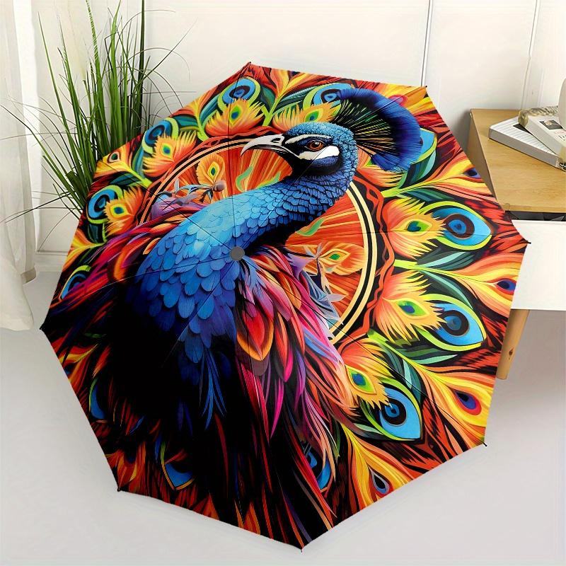 Peacock Feathers Theme 8 Bone Hand Automatic Folding Fashion umbrella, Compact and Portable Design, A Perfect Gift for Birthday, Christmas o
Peacock Feathers Theme 8 Bone Hand Automatic Folding Fashion umbrella, Compact and Portable Design, A Perfect Gift for Birthday, Christmas o
