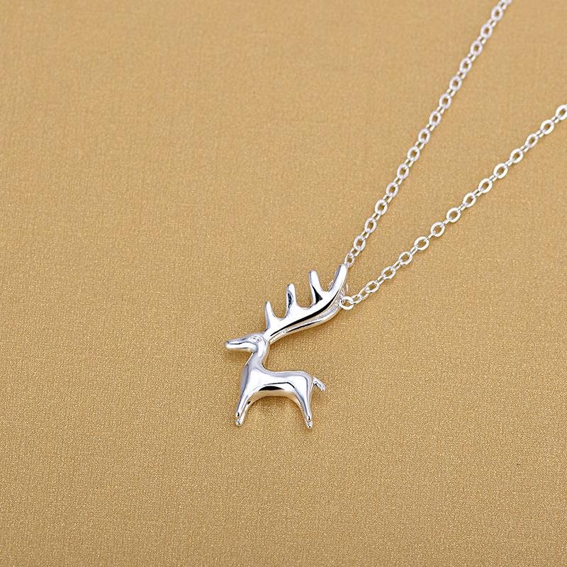 S925 Silver Reindeer Pendant Necklace - Festive Fresh Design for Students With Added Chain
S925 Silver Reindeer Pendant Necklace - Festive Fresh Design for Students With Added Chain